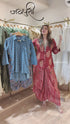 Jaipuri Blue Drape Skirt Set For Women